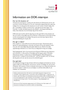 Information om DOK-intervjun