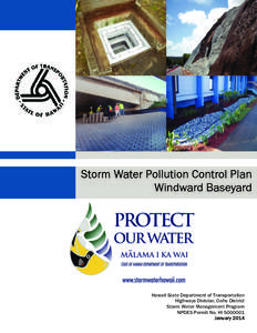 Storm Water Pollution Control Plan Windward Baseyard Hawaii State Department of Transportation Highways Division, Oahu District Storm Water Management Program
