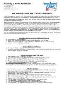 Academy of Model Aeronautics 5161 East Memorial Drive Muncie, Indiana[removed]1256 – Business[removed] – Fax[removed] – Membership Services