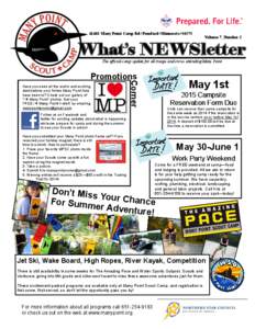 41408 Many Point Camp RdPonsfordMinnesota[removed]Volume 7, Number 2 What’s NEWSletter The official camp update for all troops and crews attending Many Point