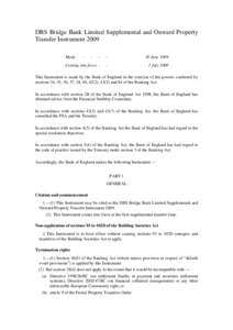 Bank / Transfer of Undertakings (Protection of Employment) Regulations / Nationwide Building Society / Finance / Law / Financial services / Generally Accepted Accounting Principles / Bridge bank / Liability