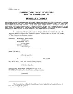 [removed]Costello v. Flatman, LLC UNITED STATES COURT OF APPEALS FOR THE SECOND CIRCUIT