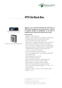 IPTV Set Back Box  Kathrein UFI 112sw front view Kathrein UFI 112sw with Rack Mount Kit