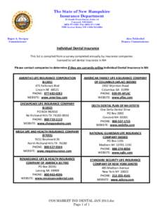 Health maintenance organizations / Aflac / Companies listed on the New York Stock Exchange / Financial institutions / Institutional investors / Delta Dental / National Guardian Life / Dental insurance / Ameritas Life Insurance Company / Insurance / Financial economics / Investment