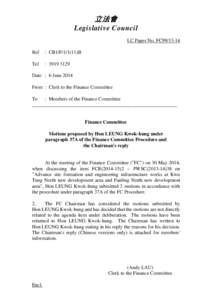 立法會 Legislative Council LC Paper No. FC99[removed]Ref  : CB1/F[removed]B