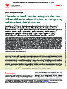 European Heart Journal Advance Access published August 31, 2012  REVIEW European Heart Journal doi:[removed]eurheartj/ehs257