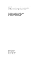 UNESCO Intergovernmental Oceanographic Commission (IOC) Global Sea Level Observing System (GLOSS) Technical Survey and Assessment Report Alexandria (El Iskandariya), Egypt