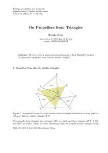 Beitr¨age zur Algebra und Geometrie Contributions to Algebra and Geometry Volume[removed]), No. 2, [removed].