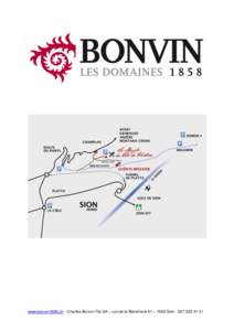 www.bonvin1858.ch – Charles Bonvin Fils SA – rue de la Blancherie 61 – 1950 Sion   