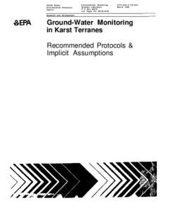 Ground-Water Monitoring in Karst Terranes: Recommended Protocols & Implicit Assumptions