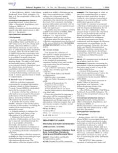 Mine Safety and Health Administration / Occupational safety and health / Mine Safety and Health Act / Government procurement in the United States / Paperwork Reduction Act / Sago Mine disaster / Upper Big Branch Mine disaster / Mining / Safety engineering / Safety