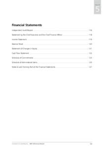 Appendix  5 Financial Statements Independent Audit Report............................................................................................................ 116