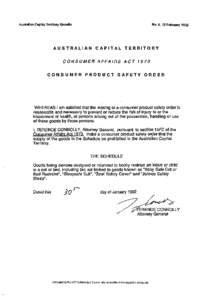 No. 6, 12 February[removed]Australian Capital Territory Gazette AUSTRALIAN CAPITAL TERRITORY