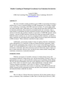 Double Counting in Municipal Greenhouse Gas Emissions Inventories