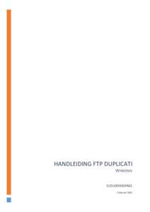 HANDLEIDING FTP DUPLICATI