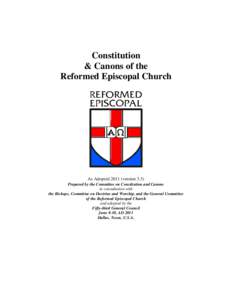 Constitution & Canons of the Reformed Episcopal Church v3.3