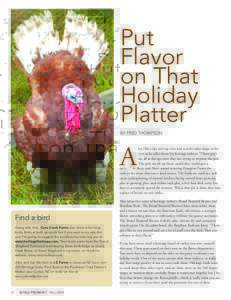 Put Flavor on That Holiday Platter BY FRED THOMPSON