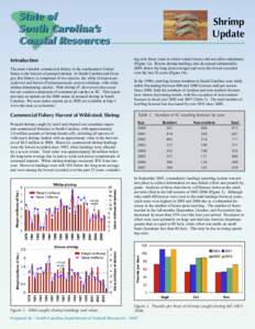 State of South Carolina’s Coastal Resources Introduction The most valuable commercial fishery in the southeastern United States is the harvest of penaeid shrimp. In South Carolina and Georgia, this fishery is comprised