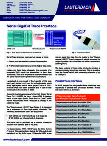 Serial GigaBit Trace Interface