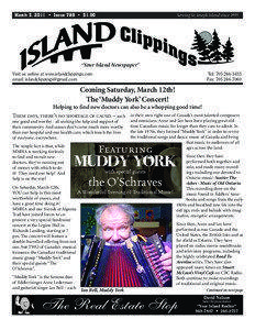 March 3, 2011 • Issue 788 • $1.00  Serving St. Joseph Island since 1995