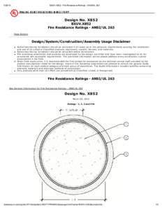 BXUV.X852 - Fire Resistance Ratings - ANSI/UL 263 Design No. X852