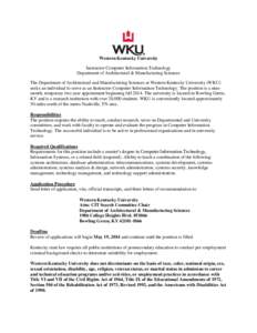 Bowling Green /  Kentucky / Rehabilitation Act / Western Kentucky University-Owensboro / Kentucky / American Association of State Colleges and Universities / Western Kentucky University
