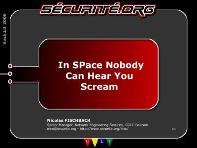 Hack.LUIn SPace Nobody Can Hear You Scream