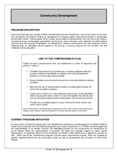 Community Development - FY[removed]FY 2016 Adopted Capital Improvement Program (CIP)