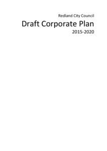 Redland City Council  Draft Corporate Plan  Contents