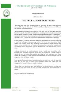 Microsoft Word - IFA media release 26 October 2012 re tree ages.docx