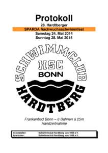 Protokoll 28. Hardtberger Spardanachwuchsschwimmfest