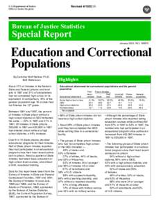 Education and  Correctional Populations