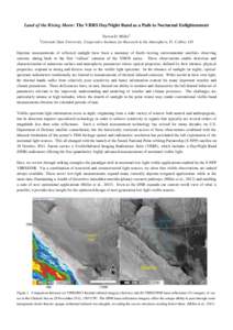 Land of the Rising Moon: The VIIRS Day/Night Band as a Path to Nocturnal Enlightenment Steven D. Miller1 1 Colorado State University, Cooperative Institute for Research in the Atmosphere, Ft. Collins, CO Daytime measurem