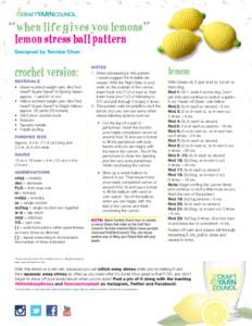 “  ” When Life Gives You Lemons Lemon Stress Ball Pattern