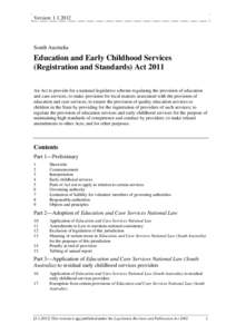 Education and Early Childhood Services (Registration and Standards)Act 2011