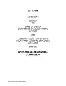 [removed]AGREEMENT BETWEEN THE STATE OF OREGON DEPARTMENT OF ADMINISTRATIVE