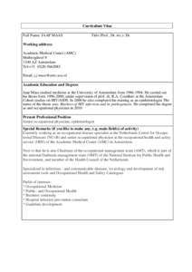 Industrial hygiene / Environmental social science / Risk management / Safety engineering / Occupational Medicine / Occupational disease / Jaap Goudsmit / Scandinavian Journal of Work /  Environment & Health / Occupational safety and health / Health / Medicine