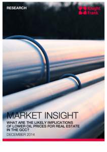 RESEARCH  MARKET INSIGHT WHAT ARE THE LIKELY IMPLICATIONS OF LOWER OIL PRICES FOR REAL ESTATE