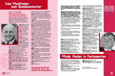 Vom Pfadfinder zum Bundesminister Name: Dr. Norbert Blüm