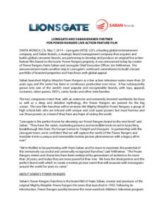 Lionsgate Saban - Press Release[1]