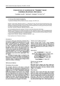 Boletín Sociedad Entomológica Aragonesa, n1[removed]) : 201−209.  A NEW SPECIES OF SCORPION IN THE “CHARMUS” GROUP