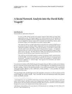 CONNECTIONS 26(2): 25-32 © 2005 INSNA http://www.insna.org/Connections-Web/Volume26-2/3.Richards.pdf  A Social Network Analysis into the David Kelly