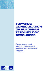 Towards Consolidation of European Terminology Resources