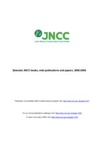 Selected JNCC books, web publications and papers