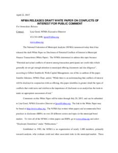 Government debt / Local government in the United States / Municipal bond / Bond insurance / Conflict of interest / Risk / Credit rating agency / Financial analyst / Due diligence / Ethics / Law / Management