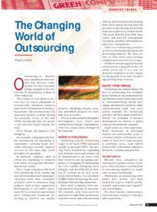 INDUSTRY TRENDS  The Changing World of Outsourcing Neal Leavitt
