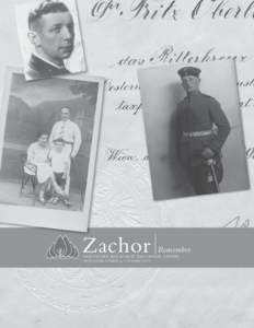 Zachor  Remember vancouver holocaust education centre newsletter number 4 | october 2007