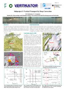 Subproject 3: Vertical Transport by Deep Convection Ch. Kottmeier, U. Corsmeier Institut für Meteorologie und Klimaforschung, Universität Karlsruhe/Forschungszentrum Karlsruhe Northern Black Forest 360° panorama view 