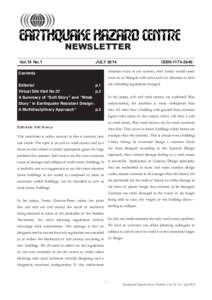 NEWSLETTER Vol.18 No.1 JULY[removed]ISSN:[removed]