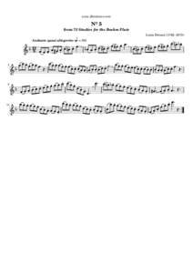 www.flutetunes.com  Nº 5 from 72 Studies for the Boehm Flute Louis Drouet (1792–1873)